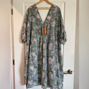 NWT cotton block-print dress